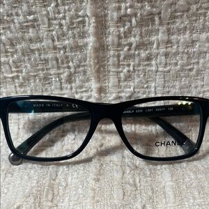 Authentic CHANEL Glasses in Classic Black quilted temples 3325 c.501
